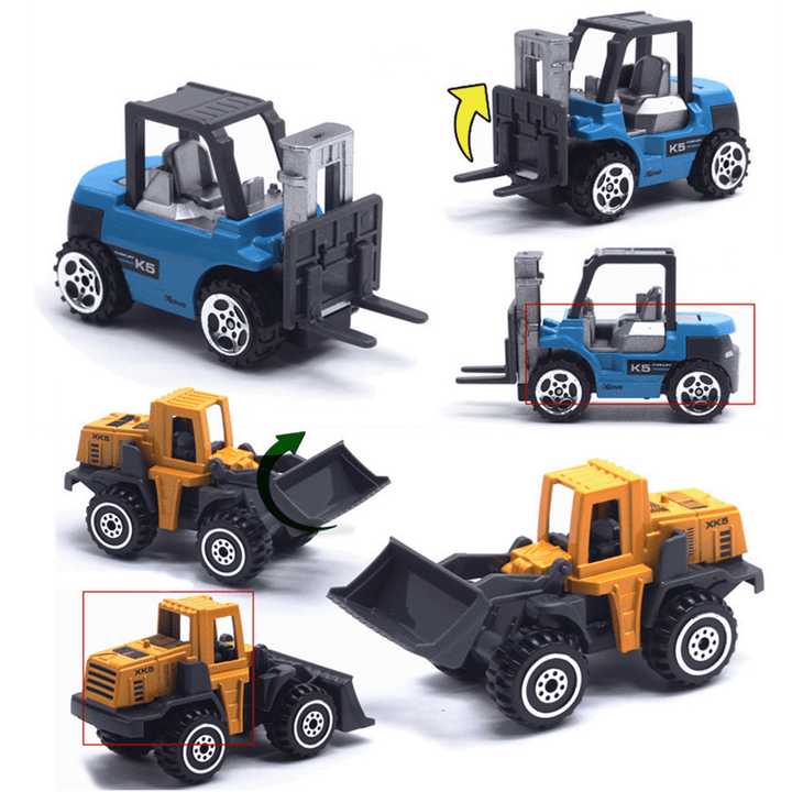 6 PCS 1:64 Alloy Trcuk Classic Colorful Car Diecast Model Toys Set for Kids Gift - Trendha