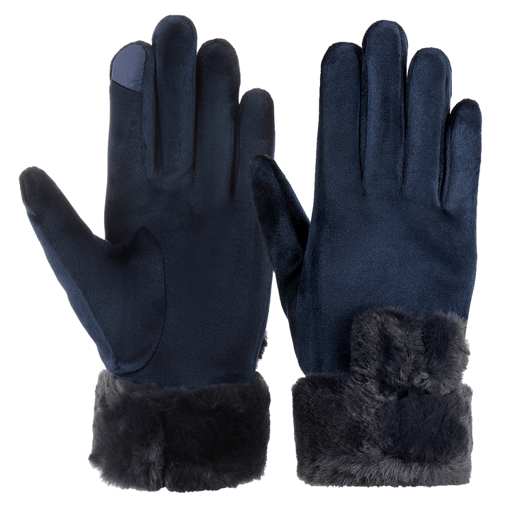 Women Winter Warm Gloves Outdoor Sport Touch Screen Windproof Full-Finger Thermal Gloves - Trendha