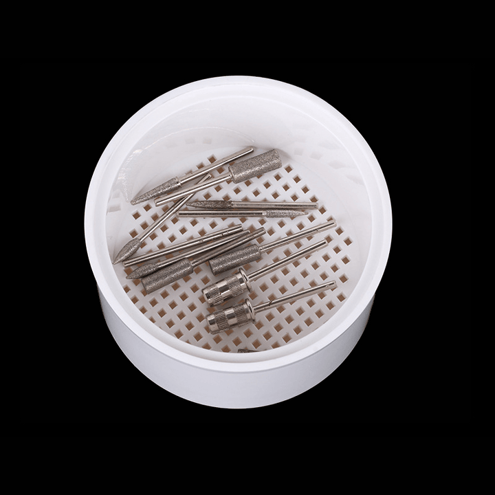 Nail Drill Bits Sterilizing Box Manicure Cleaner Clipper Nipper Polish File Jewelry Cleansing Tool - Trendha