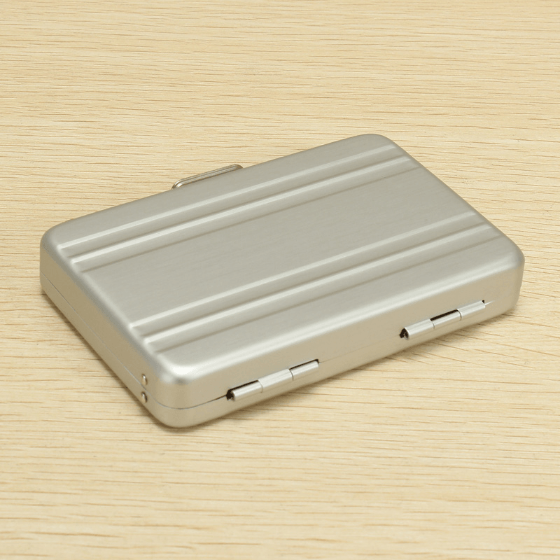 Aluminum Business Credit Cards Box Mini Suitcase Card Holder High Grade Business Office Cards Box - Trendha