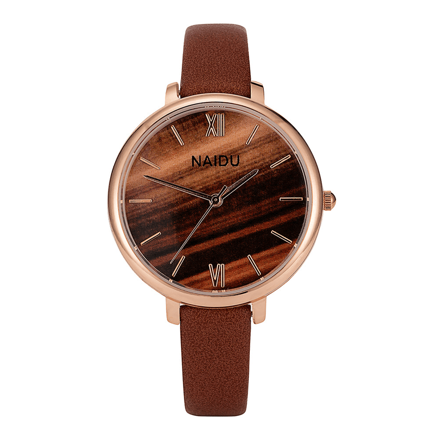 JY065 Fashion Elegant Design Roman Number PU Leather Strap Ladies Wristwatches Quartz Watch - Trendha