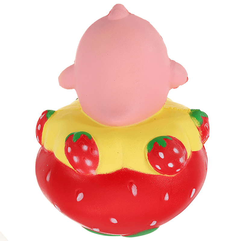 NO NO Squishy Strawberry Penguin 13*11CM Slow Rising with Packaging Collection Gift Soft Toy - Trendha