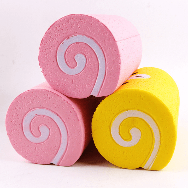 Squishy Jumbo Swiss Cake Roll 15Cm Slow Rising Cute Kawaii Bear Cake Collection Gift Decor Toy - Trendha