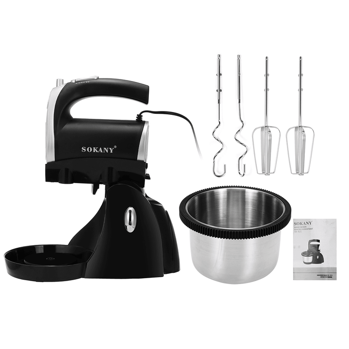 SOKANY SK-921 Electric Cooking Machine 220V 500W Dough Mixer Cream Eggs Beater Food Batter Blender Whisk Stand - Trendha
