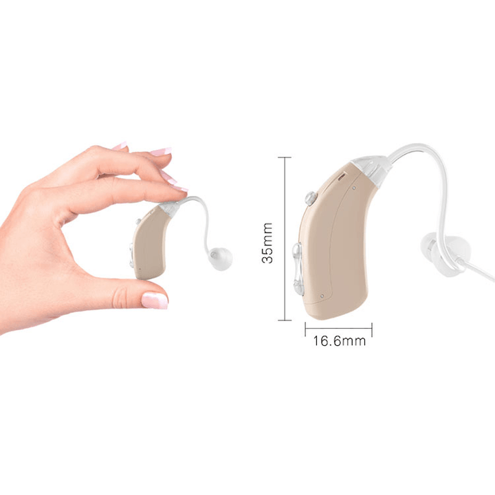 TWS Mini Rechargeable Hearing Aid Digital Hearing Aids Adjustable Tone Sound Amplifier Portable Deaf Elderly Digital Hearing Aid English Version - Trendha