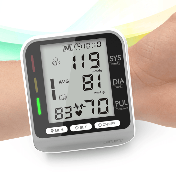 Wrist Blood Pressure Monitor Pulseheart Beat Rate Meter Device Tonometer BP Mini Sphygmomanometer Health Care - Trendha