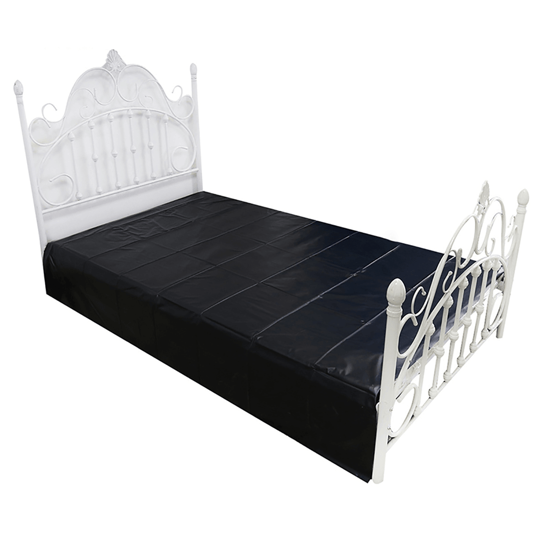 PVC Double Bed Sheet Waterproof Bedding Product Black PVC Bedding Waterproof Bed Sheet - Trendha