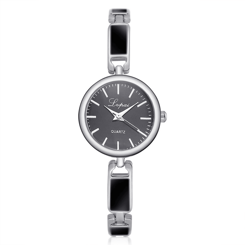 LVPAI Stainless Steel Rhinestone Women Bracelet Watch Elegant Design Quartz Watch - Trendha