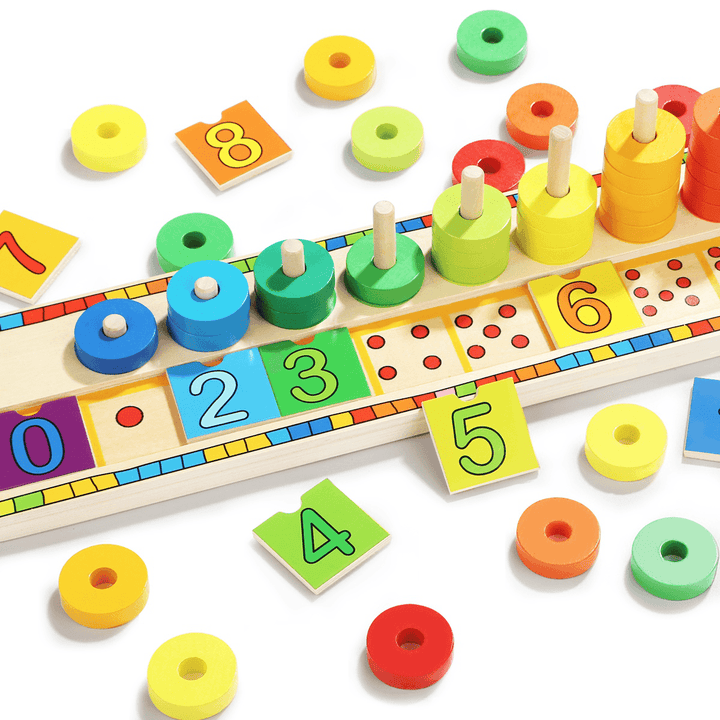 Topbright-6540 Blocks Montessori Classic Math Rainbow Donuts Box Educational Toys for Kids - Trendha