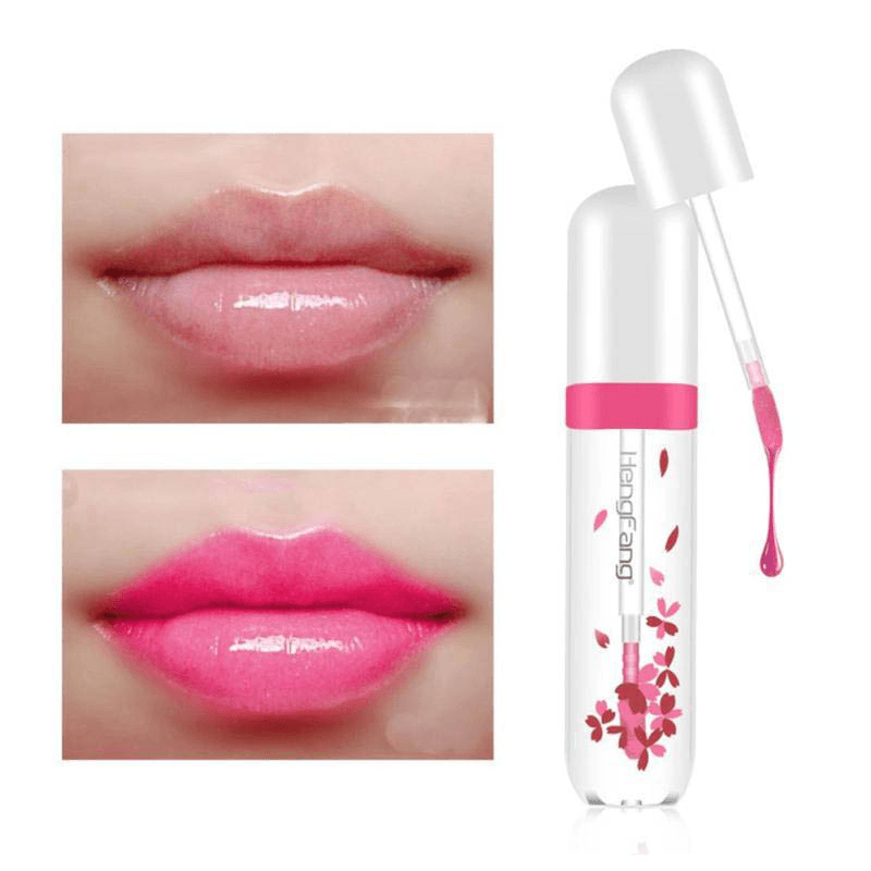 Cherry Blossom Red Temperature Changing Color Moisturizing Lip Gloss - Trendha