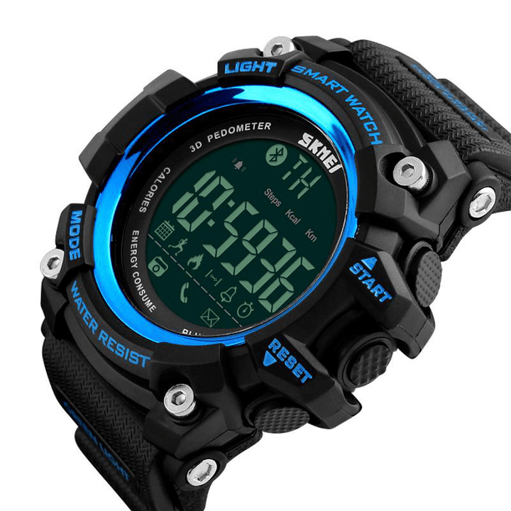 SKMEI 1227 Bluetooth Smart Watch Call Message Notification Pedometer 50M Waterproof Sports Watch - Trendha