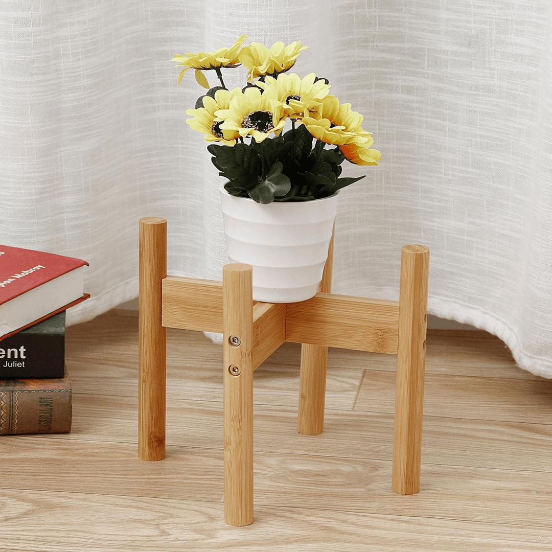Plant Shelf Wooden Rack Holder Flower Pot Stand Wood Home Garden Display - Trendha