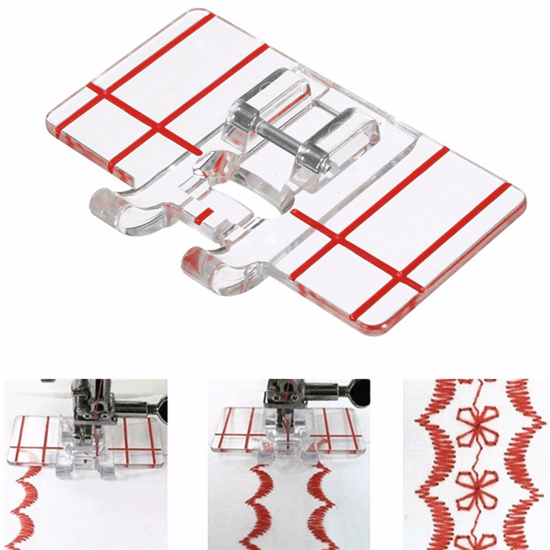 Mini Clear Plastic Parallel Stitch Foot Presser for Sewing Machine - Trendha