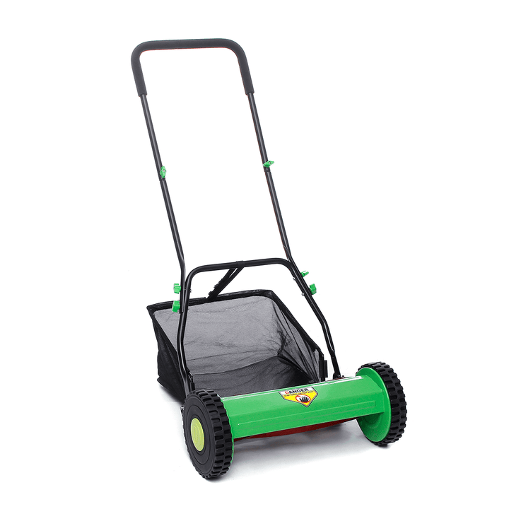 25L Compact Hand Push Lawn Mower Courtyard Home Reel Mower No Power Lawnmower - Trendha