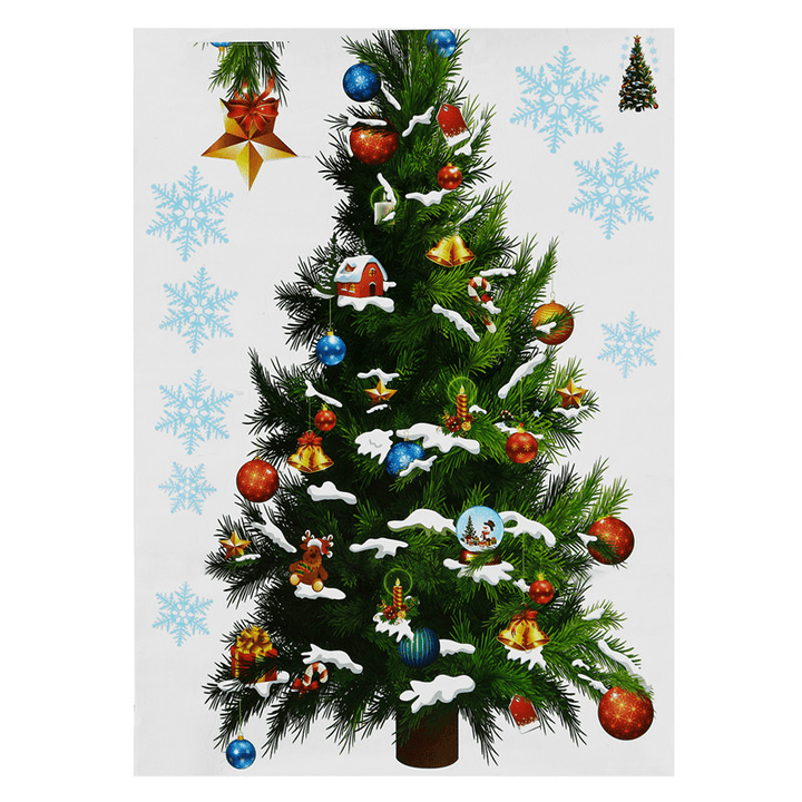 Christmas Party Home Decoration Removable Green Christmas Tree Wall Stickers for Kids Children Toys - Trendha