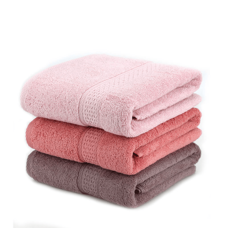 KCASA KC-X1 70Cmx140Cm 100% Cotton Solid Bath Towel Beach Towel for Adults Fast Drying Soft 12 Colors Thick High Absorbent Antibacterial Towel - Trendha