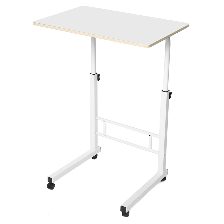 Removable Laptop Table Lifting Desk Tabletop Food Tray Bedside Table Bed Sofa Stand with Wheel - Trendha