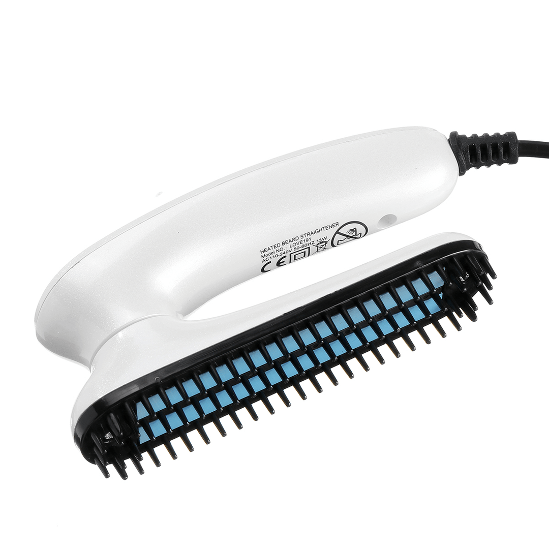 Multifunctional Men Quick Hair Styling Comb Electric Heating Beard Hair Straightener - Trendha