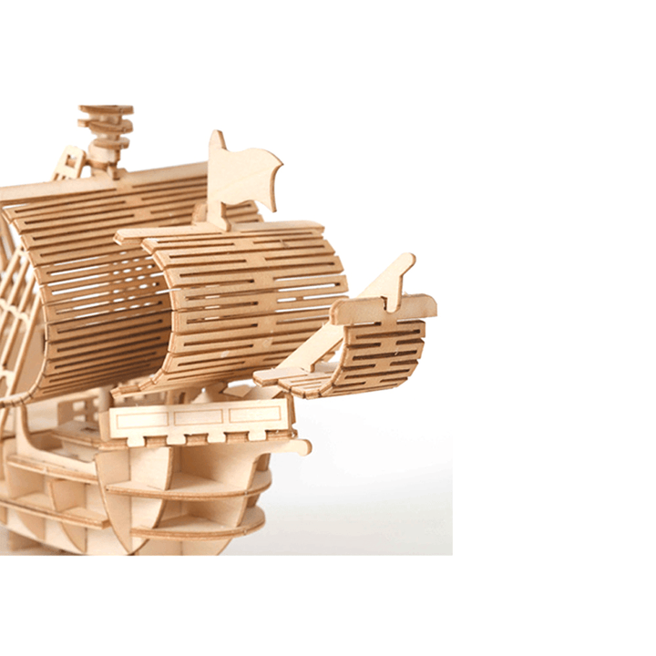 DIY 3D Wooden Handmade Assemble Three-Dimensional Marine Sailing Ship Model Building Toy - Trendha
