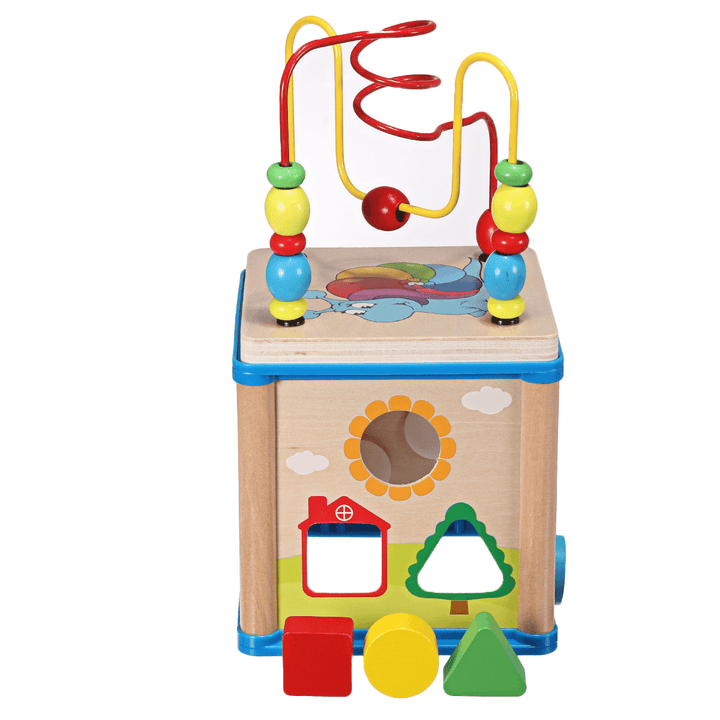 Wooden Multi-Functional Wisdom Aroind Treasure Box with Beads Parent-Child Educational Learning Toy for Kids Gift - Trendha