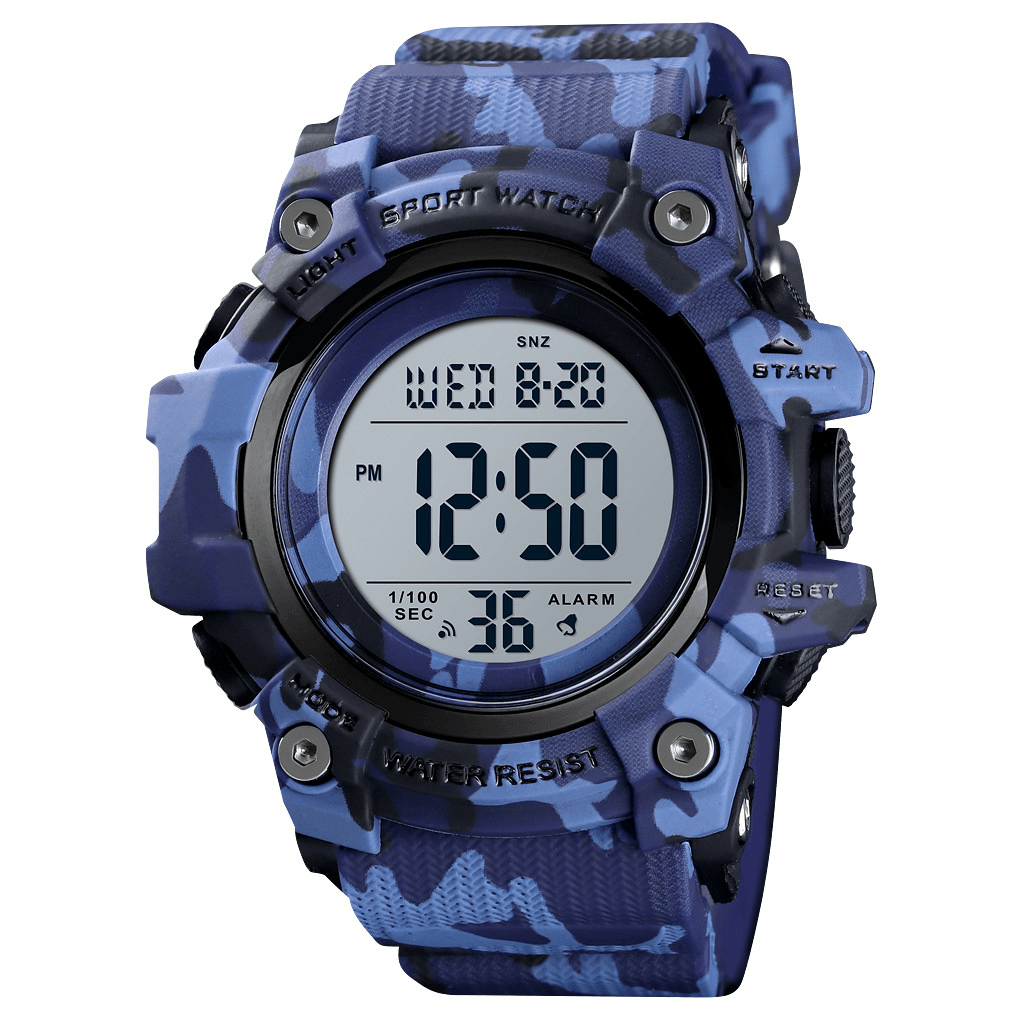 SKMEI 1552 Sport Men Watch Waterproof Luminous Date Week Display Stopwatch Countdown Outdoor Digital Watch - Trendha