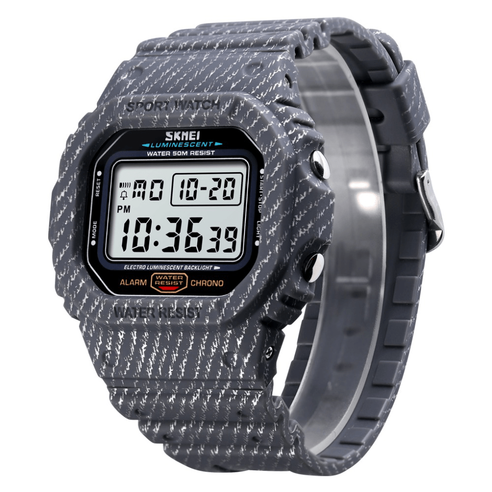 SKMEI 1471 Military Stopwatch Alarm Waterproof Sports Shockproof Digital Men Watch - Trendha