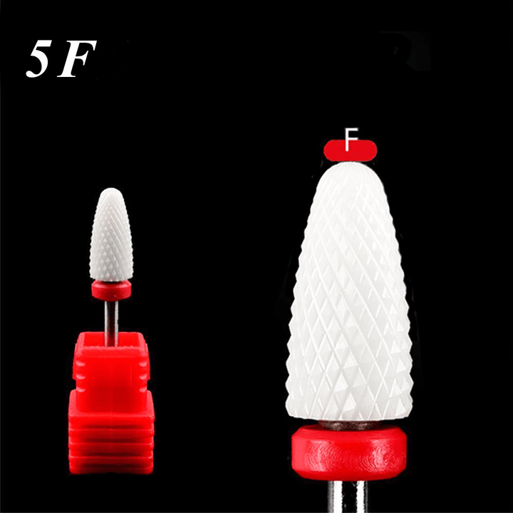Ceramic Beauty Gel Removal Nail Drill Bits Manicure Tools Cuticle Cleaner - Trendha