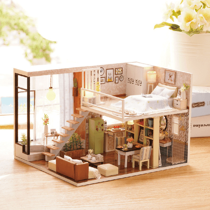 Multi-Style 3D Wooden DIY Assembly Mini Doll House Miniature with Furniture Educational Toys for Kids Gift - Trendha