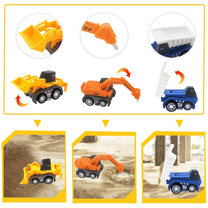 30PCS Colorful Alloy & Plastic Enginnering Vehicle Toys Set with Game Mat for Model Toys - Trendha