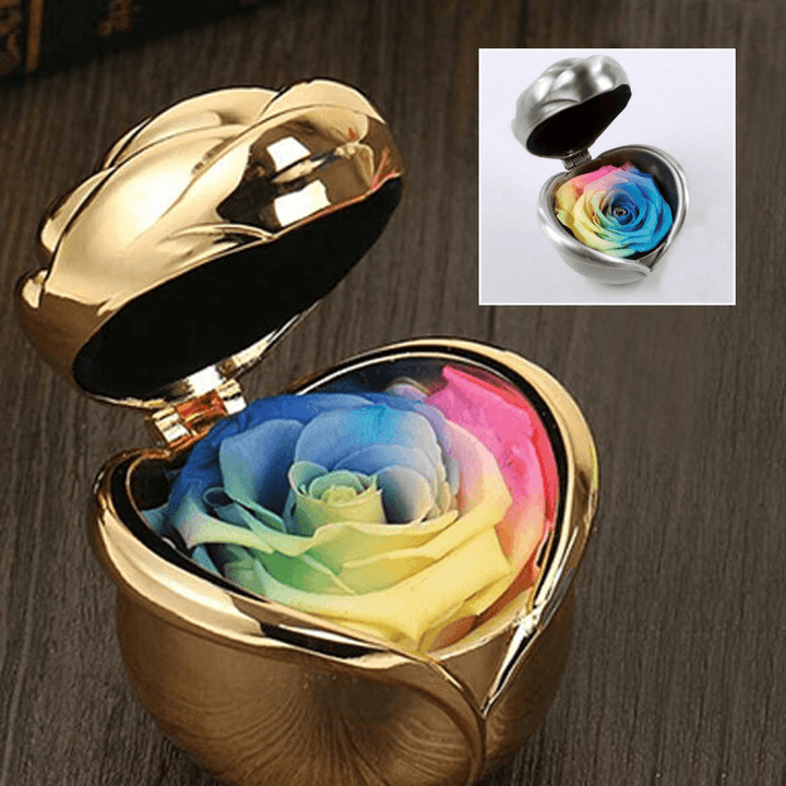 Handmade Preserved Fresh Flower Immortal Rose in Box Valentine'S Day Decorations Lady Gifts - Trendha