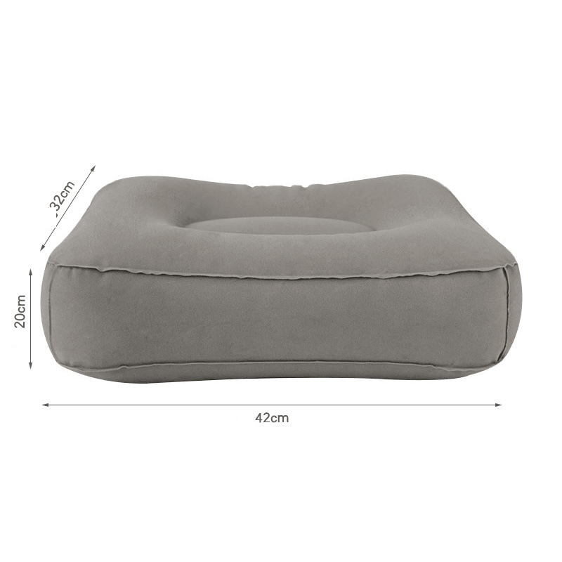 Inflatable Three-Layer Foot Pad Airplane Travel Foot Office Lunch Break Pillow Leg Pillow Ottoman Foot Pad Foot Pedal - Trendha
