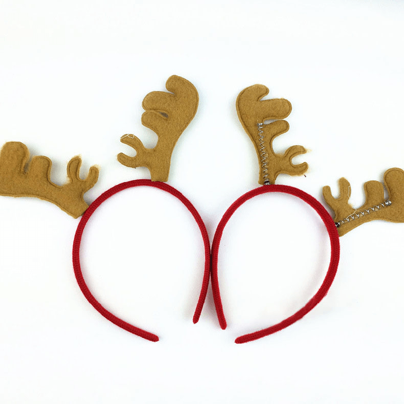 Christmas Headband Reindeer Antlers Ear Hair Hoop Christmas Party Hair Accessories Deer Hair Buckle Decoration - Trendha
