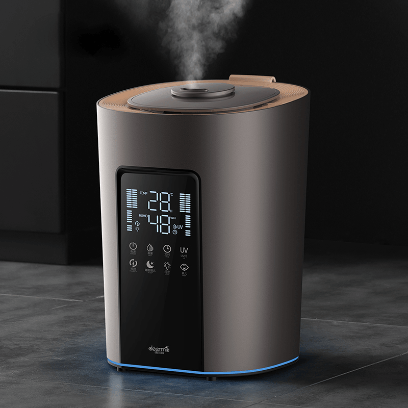 Deerma DEM-F850S Ultrasonic Humidifier UV-C Sterilization 5L Water Capacity 300Ml/H 8 Functions 3 Preset Modes 4-Layer Purificationtouch Control Low Noise with Essential Oil Box - Trendha