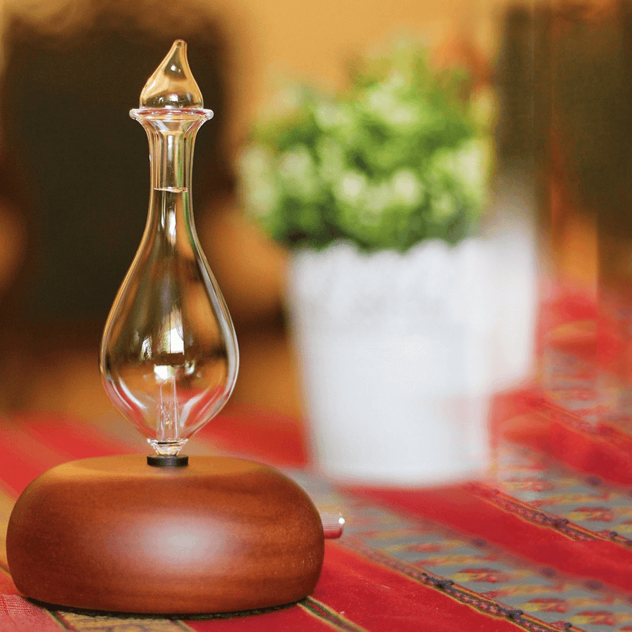 Wood & Glass Pure Essential Oils Diffuser Aromatherapy Machine Air Nebulizer Adjustable - Trendha