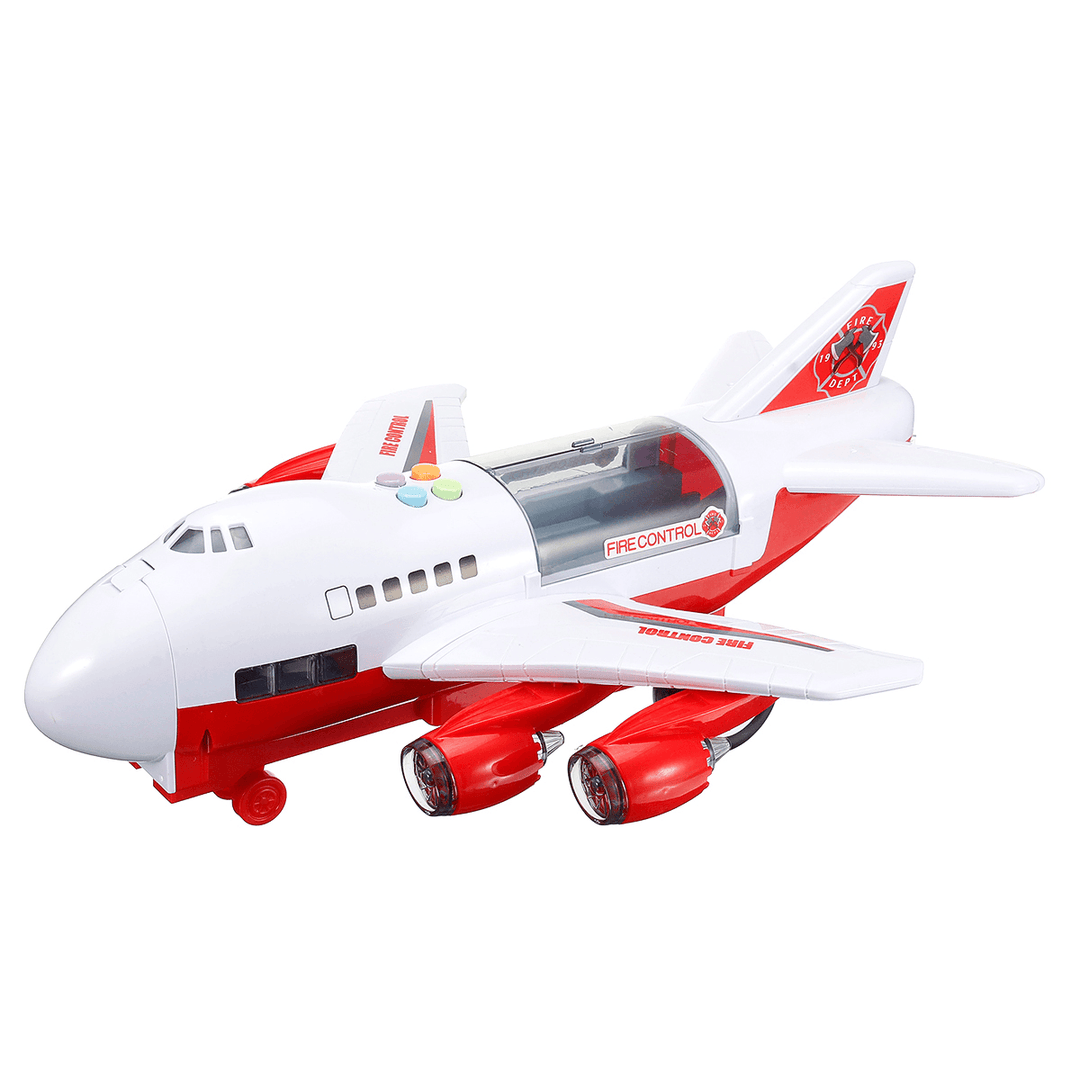 Children'S Large Inertial Airplane Toys Early Education Sound Light Story Airplane Set - Trendha