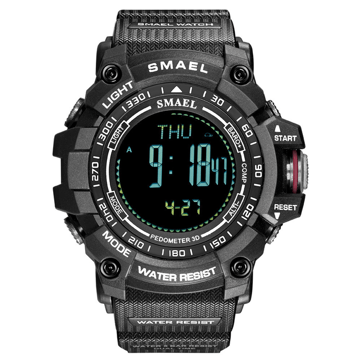 SMAEL 8020 Sport Men Watch Luminous Date Week Display Compass Alarm Clock Outdoor Digital Watch - Trendha