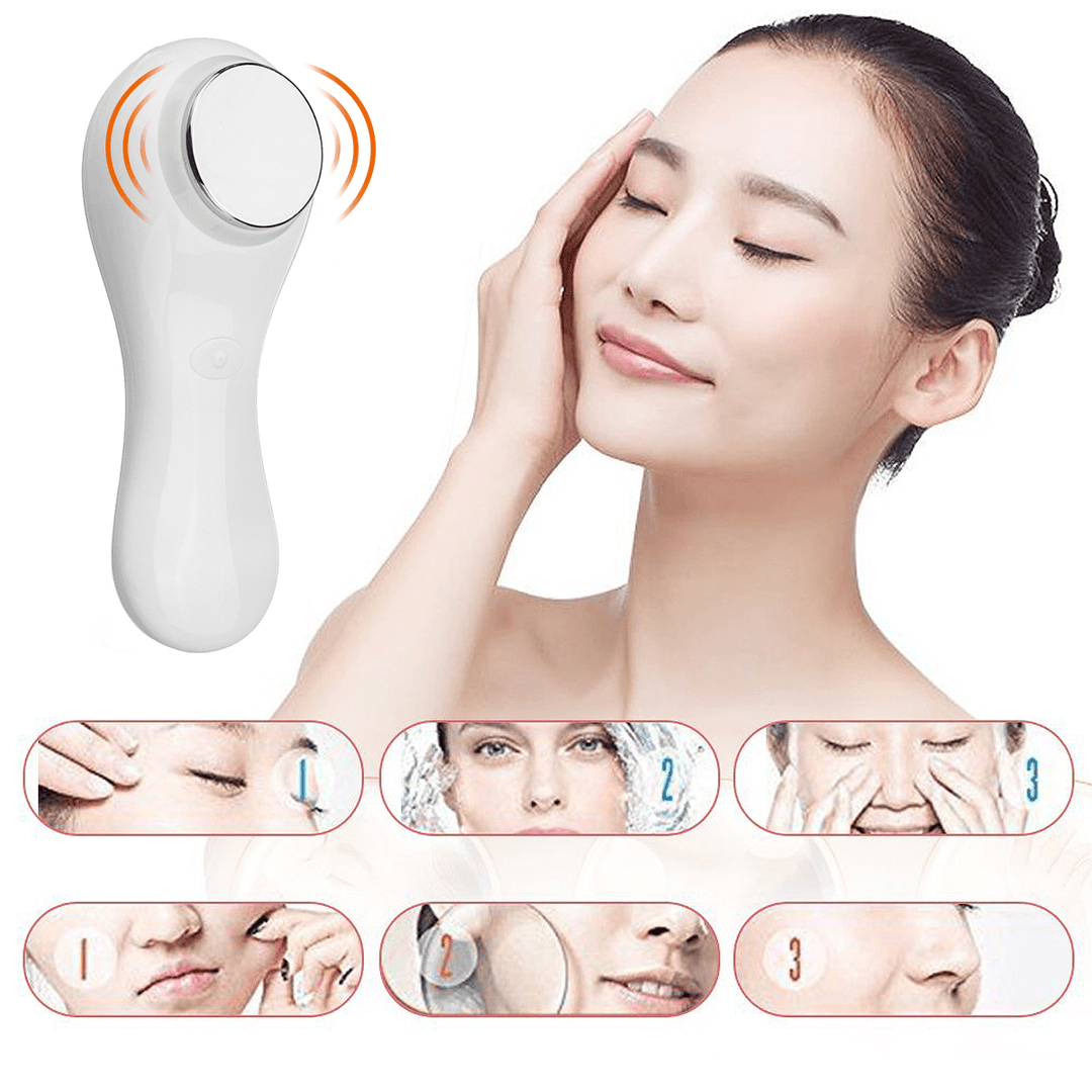 Luckyfine Negetive Ion Facial Clean Anti-Aging Skin Care Vibration Acne Treatment Spa Massager Machine - Trendha