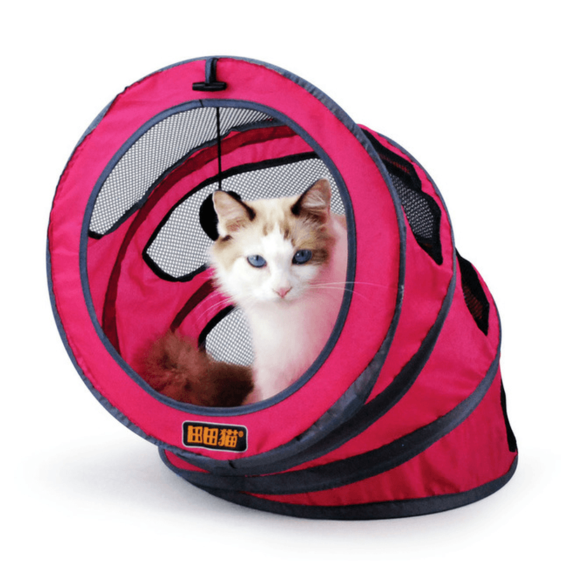 Foldable Storage Spiral Pet Cat Tunnel Toys Breathable Pet Cats Training Toy Funny Cat Tunnel House Toys - Trendha