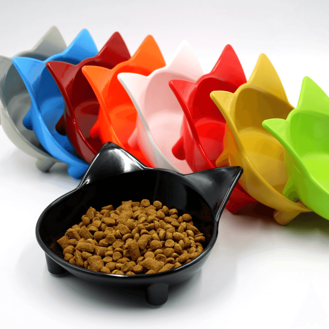 Melamine Material Cat Type Pet Bowl Non-Slip Cute 10 Colors Pet Supplies Cat and Dog Universal - Trendha