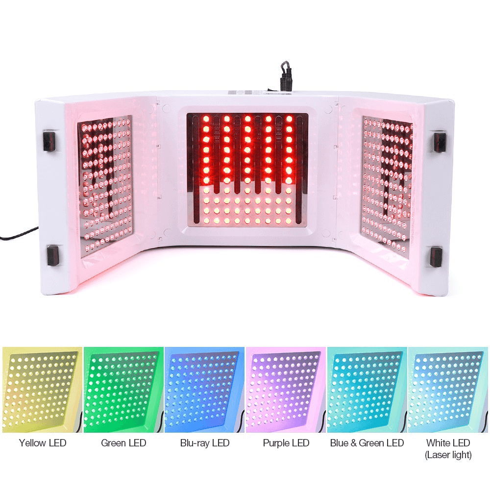 PDT Spectrometer 7-Color Foldable LED Photodynamic Beauty Instrument Beauty Salon Acne Beauty Instrument - Trendha