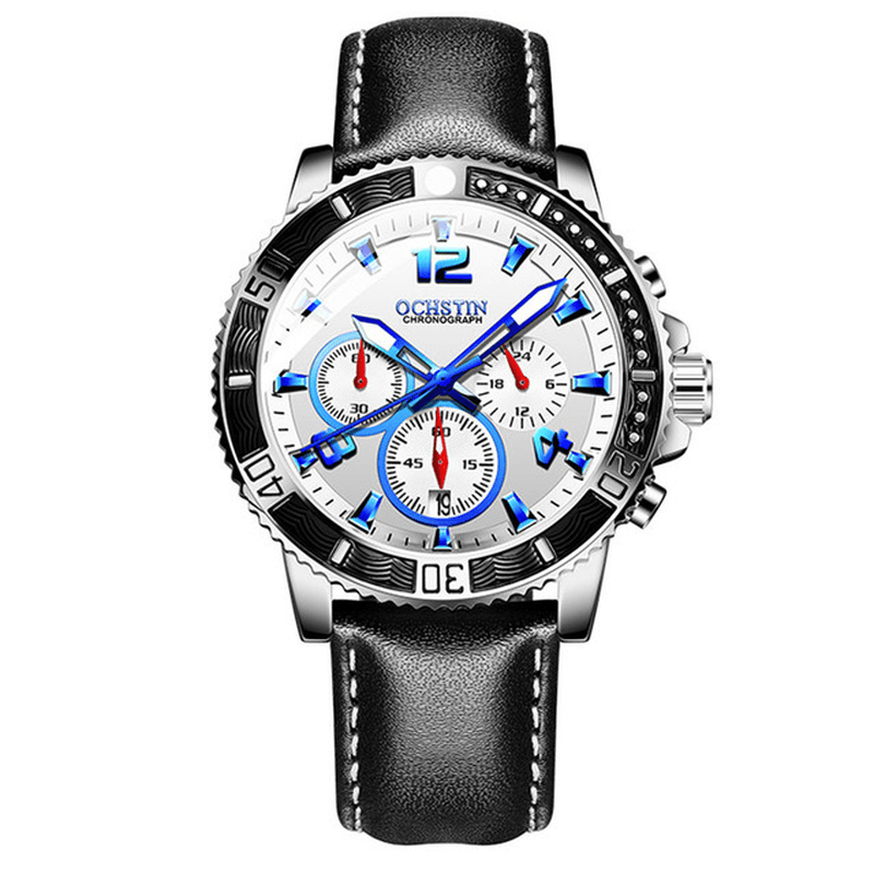 OCHSTIN GQ045B Business Style Men Wrist Watch Leather Watch Band Quartz Watch - Trendha