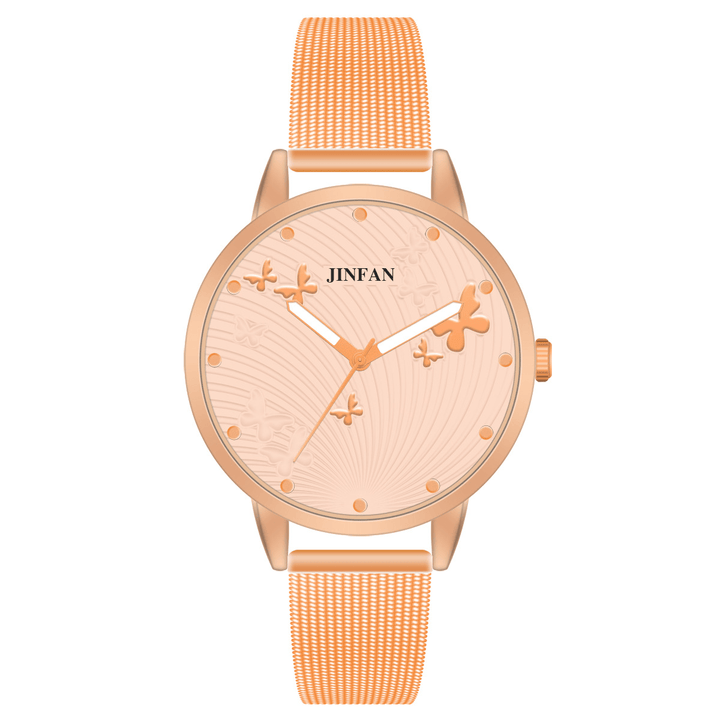 JINFAN JL06 Casual Style Women Wrist Watch Full Steel Quartz Watches - Trendha