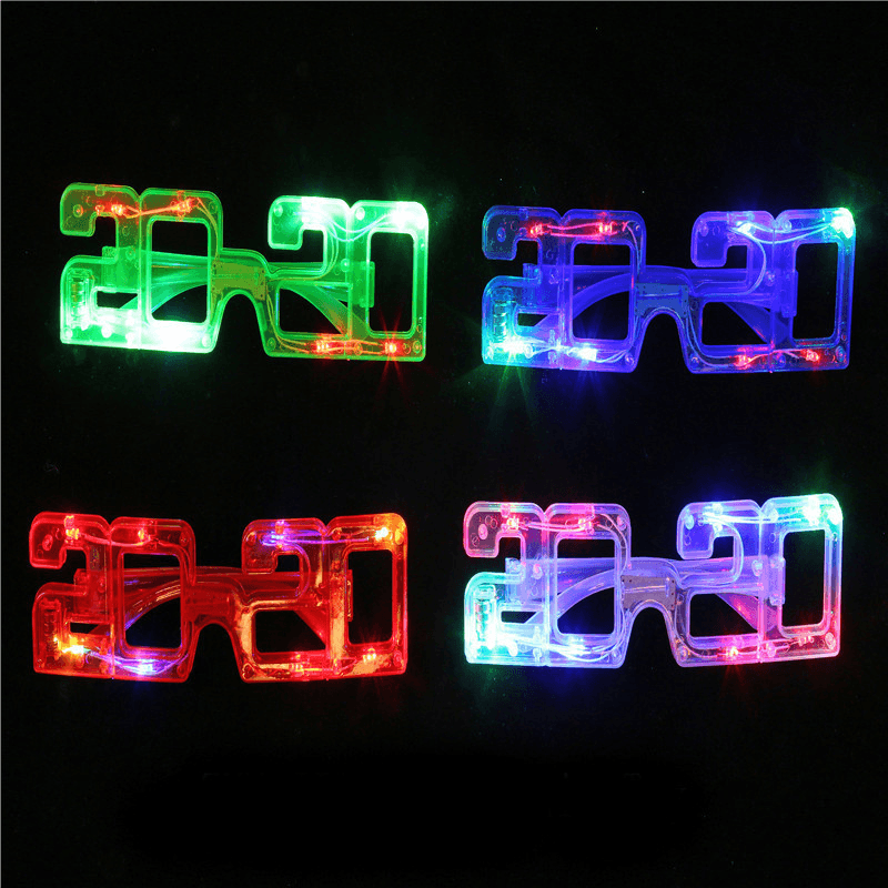 Led Glasses Flashing Light Glasses New Year 2020 Shape Light up Christmas Holiday Party Decorations Props - Trendha