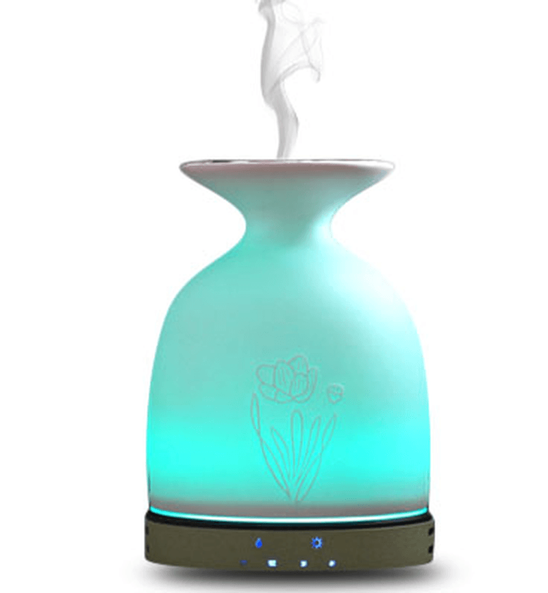 200Ml Essential Oil Diffuser Aromatherapy Diffuser Ultrasonic Humidifier 7 LED Color Moon Light - Trendha