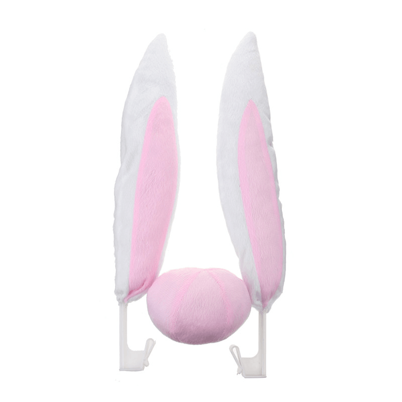 Christmas Home Car Decoration Pink Rabbit Ears Ornament Toys for Kids Children Gift - Trendha