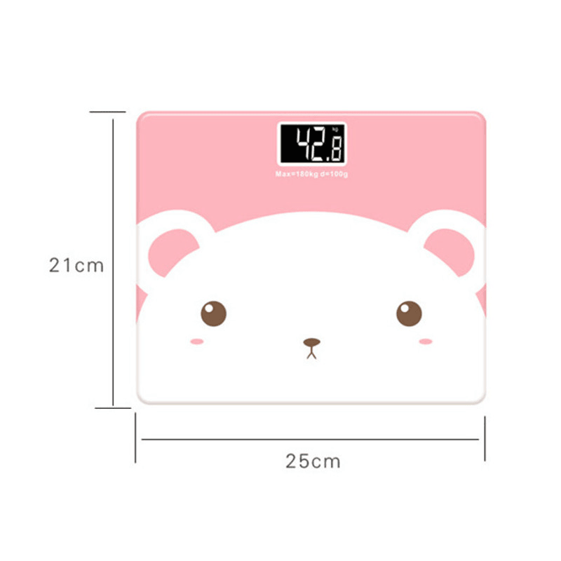 Cute Bathroom Scales Floor Body Scale Glass Electronic Digital Floor Scales Weight Balance Bariatric - Trendha