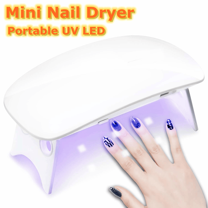Nail Dryer LED UV Lamp Micro USB Gel Varnish Curing Machine Nail Art Tools 6 LEDS Nail Lamps for Home111 - Trendha