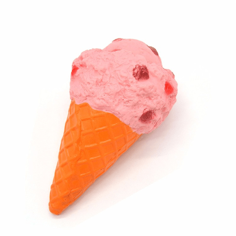 Squishy Jumbo Ice Cream Cone 19Cm Slow Rising White Pink Toy Collection Gift Decor - Trendha