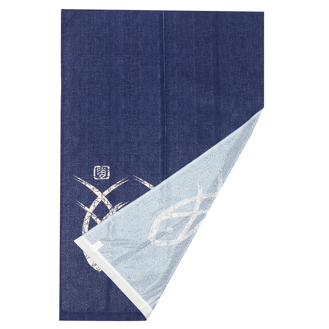 Blue Fish Printed Japanese Noren Doorway Curtain Kitchen Room Door Curtains Decor - Trendha