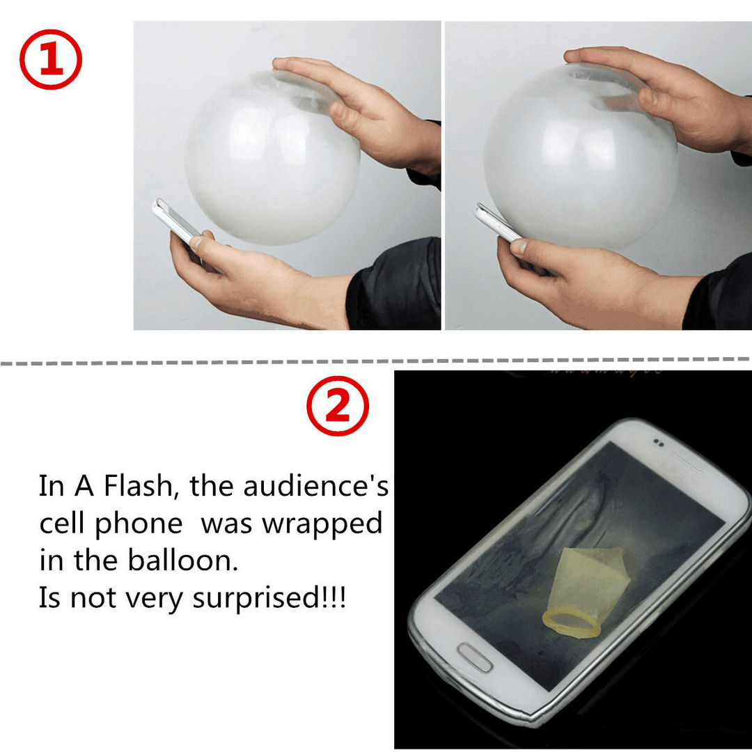 5Pcs Close up Magic Street Trick Mobile into Balloon Penetration in a Flash Party Fool'S Day Props Toys - Trendha